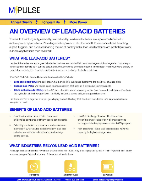 Forklift Batteries - MPulse Power